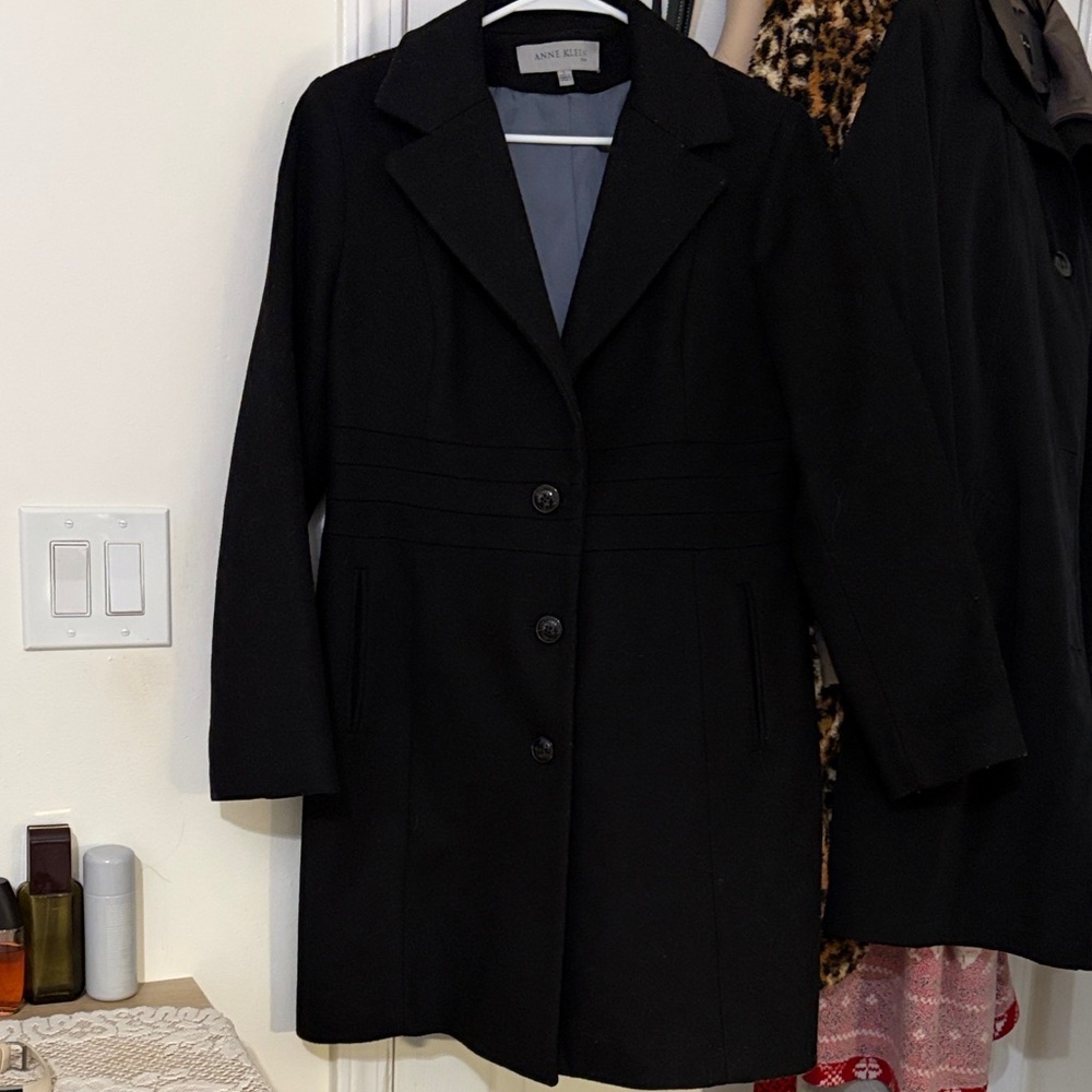 Anne Klein Women's Classic Black Trench Coat